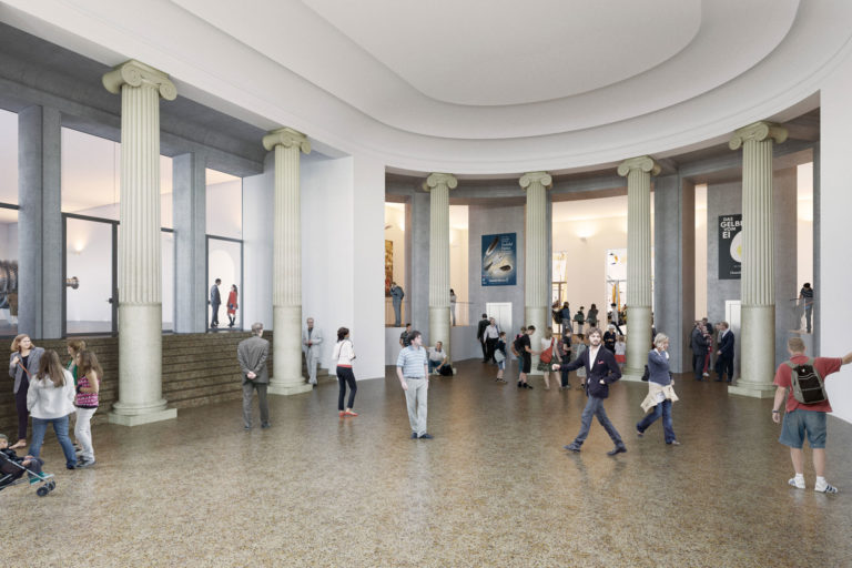The future lobby of the museum
